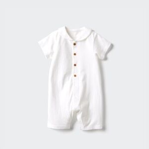 UNIQLO Baby White Cotton romper
